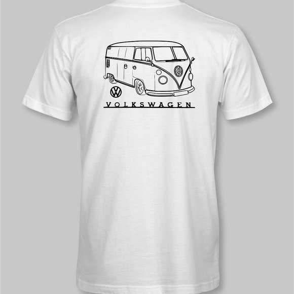 Volkswagen VW Custom Lowered Bus Retro T-Shirt - New - Picture 3 of 10